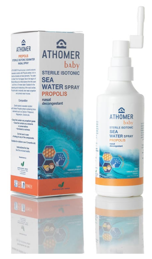 Seawater nasal spray with propolis